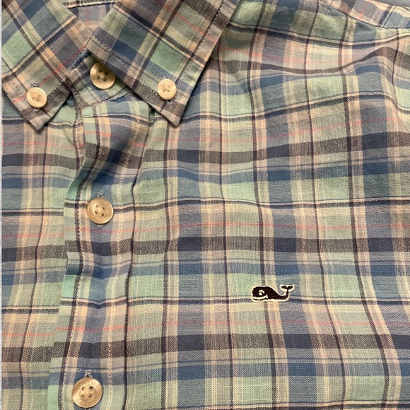 Boy’s Vineyard Vines Plaid Button Down, Medium - Picture 5 of 7